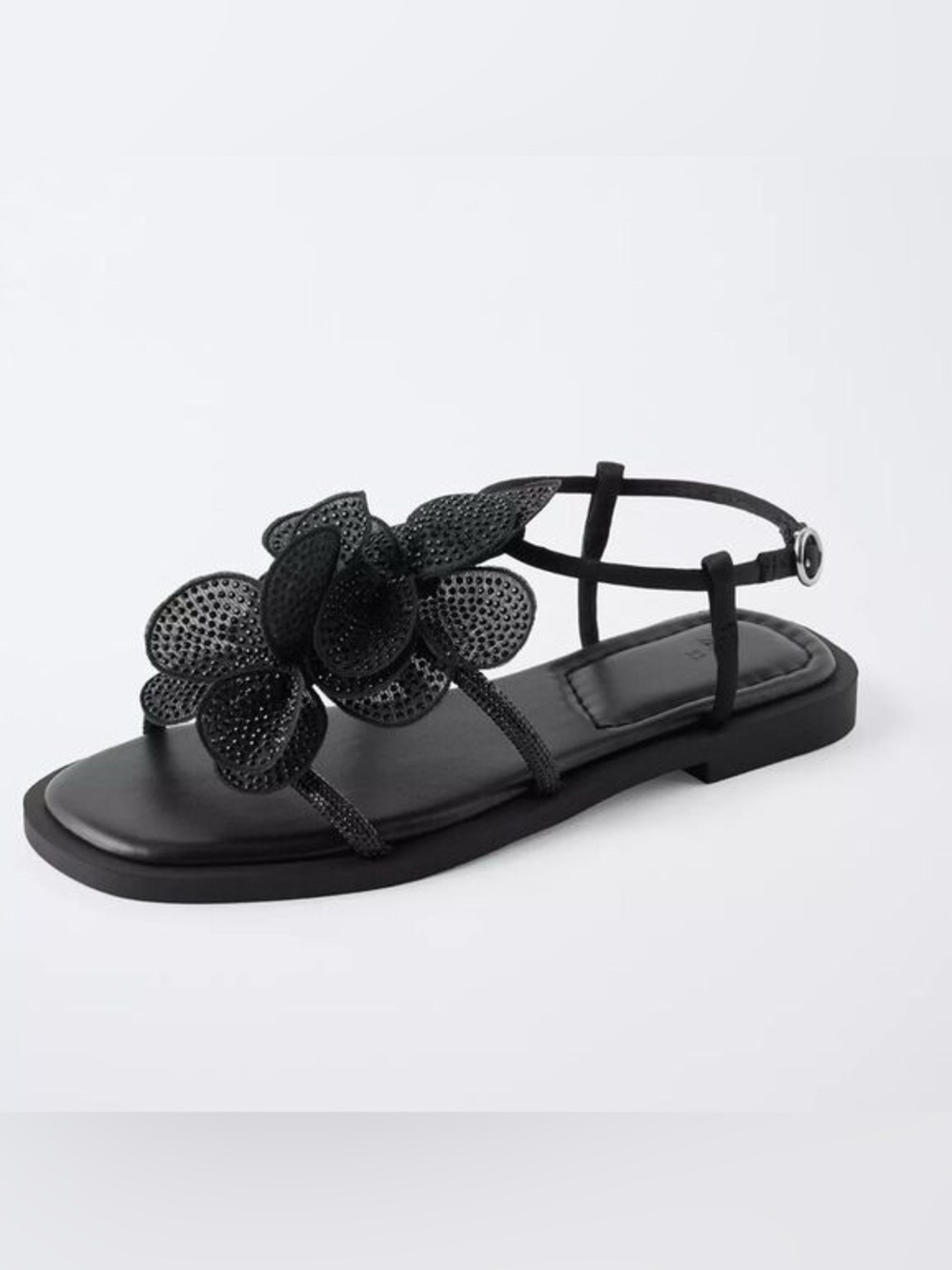 Zara Maxi Flower Rhinestone Sandals